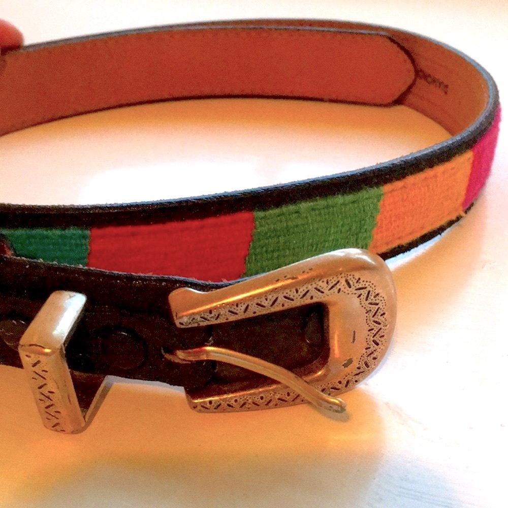 Authentic Western Style Suede and Silver Belt